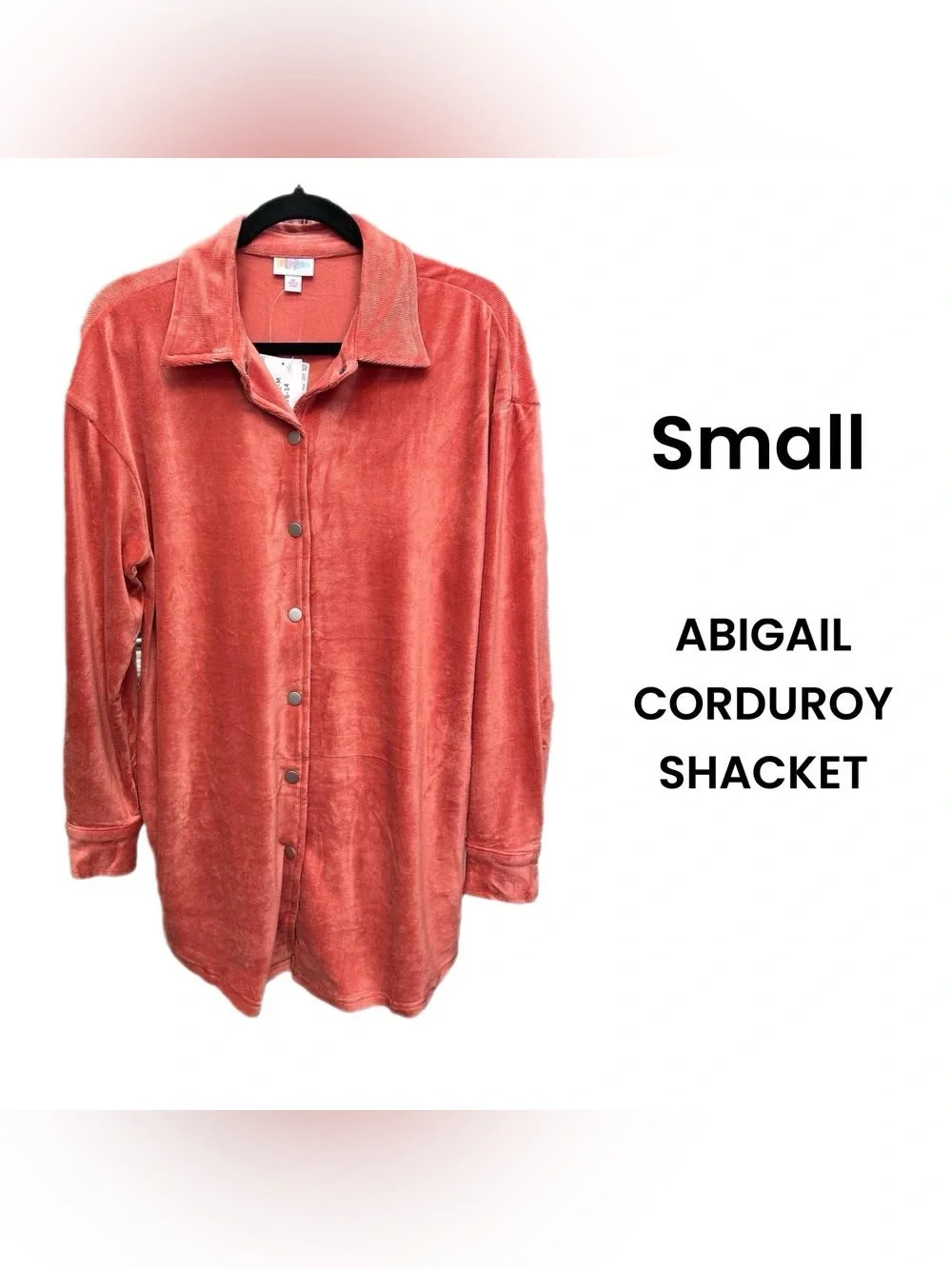 LuLaRoe Small Abigail Corduroy Shacket